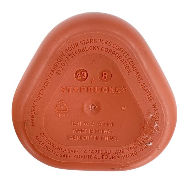 Starbucks Terracotta Triangle Recycled Plastic Tumbler 16 Oz With Lid - Picture 5 of 8